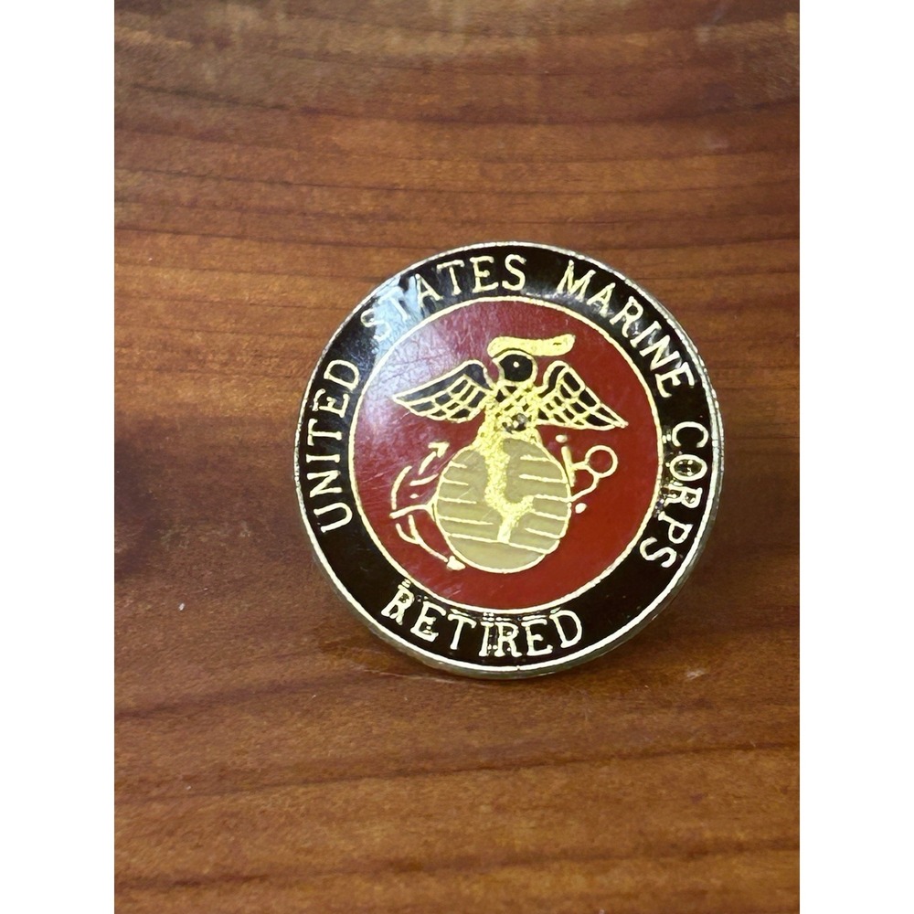 United States Marine Corps Retired Pin Lapel Enamel Collectible